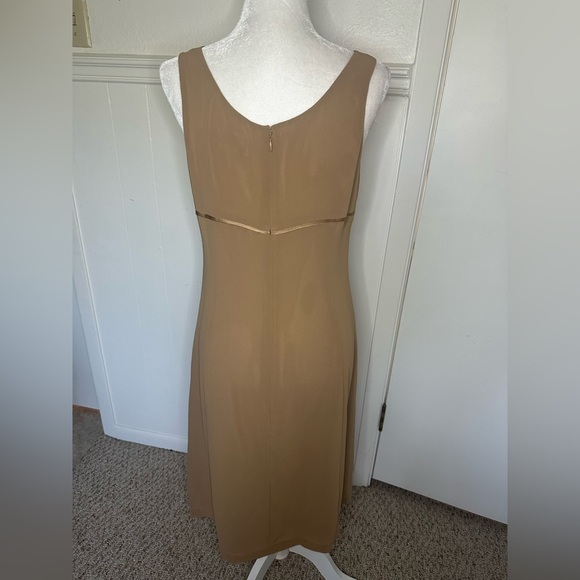 Annex vintage  Tan Sleeveless Dress with Bow size 8 NWT - Picture 6 of 10